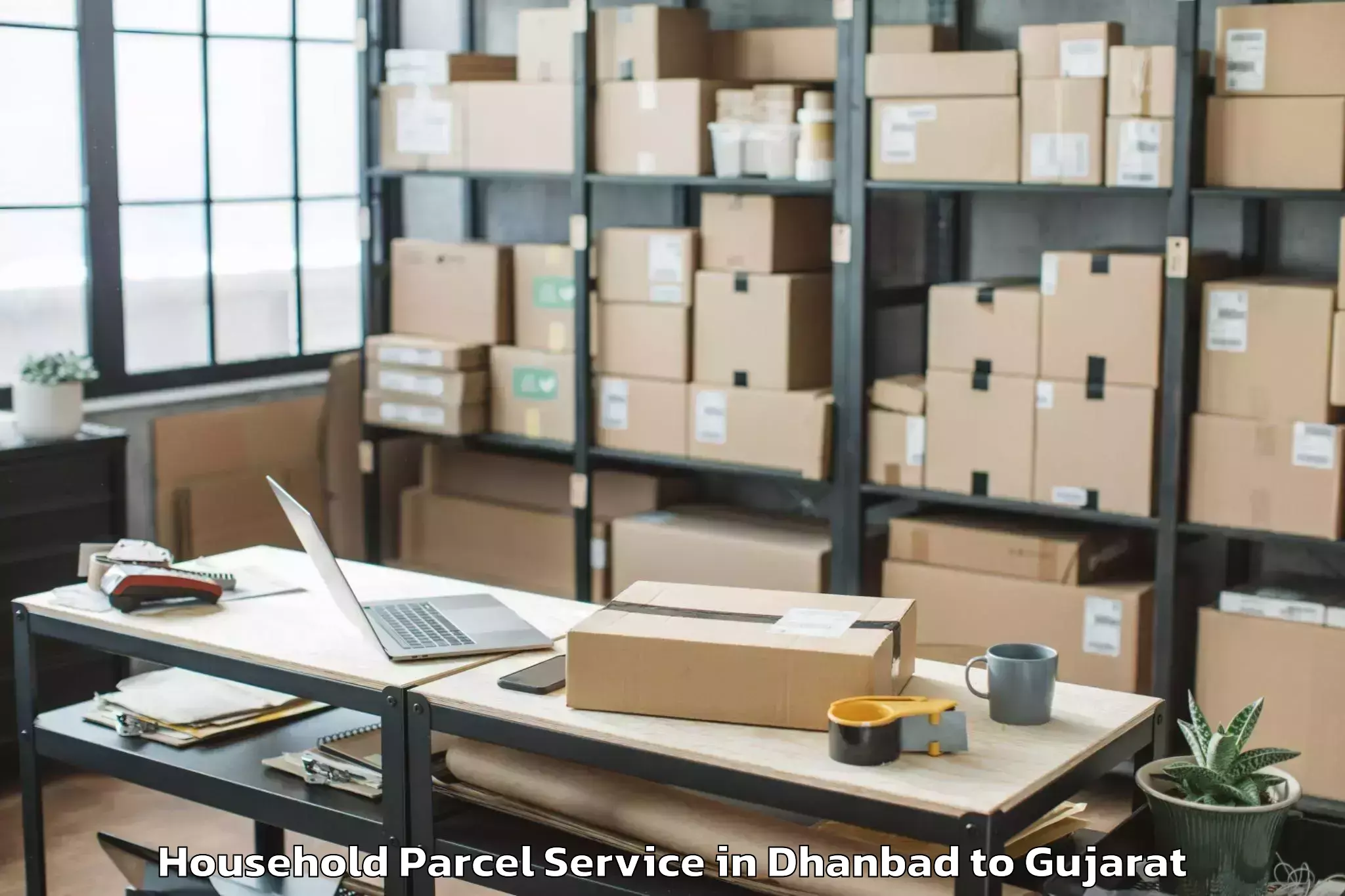 Top Dhanbad to Bedi Household Parcel Available